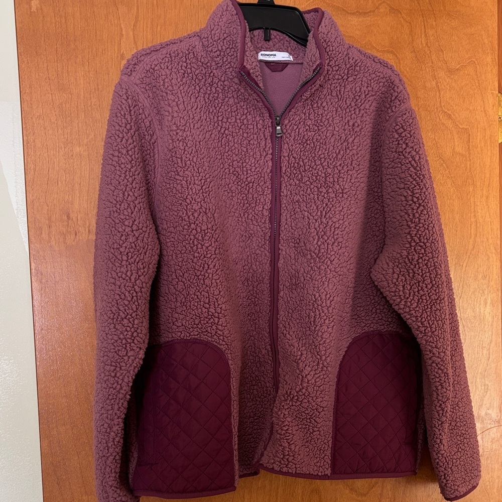 Sonoma Women's Burgundy Teddy Jacket